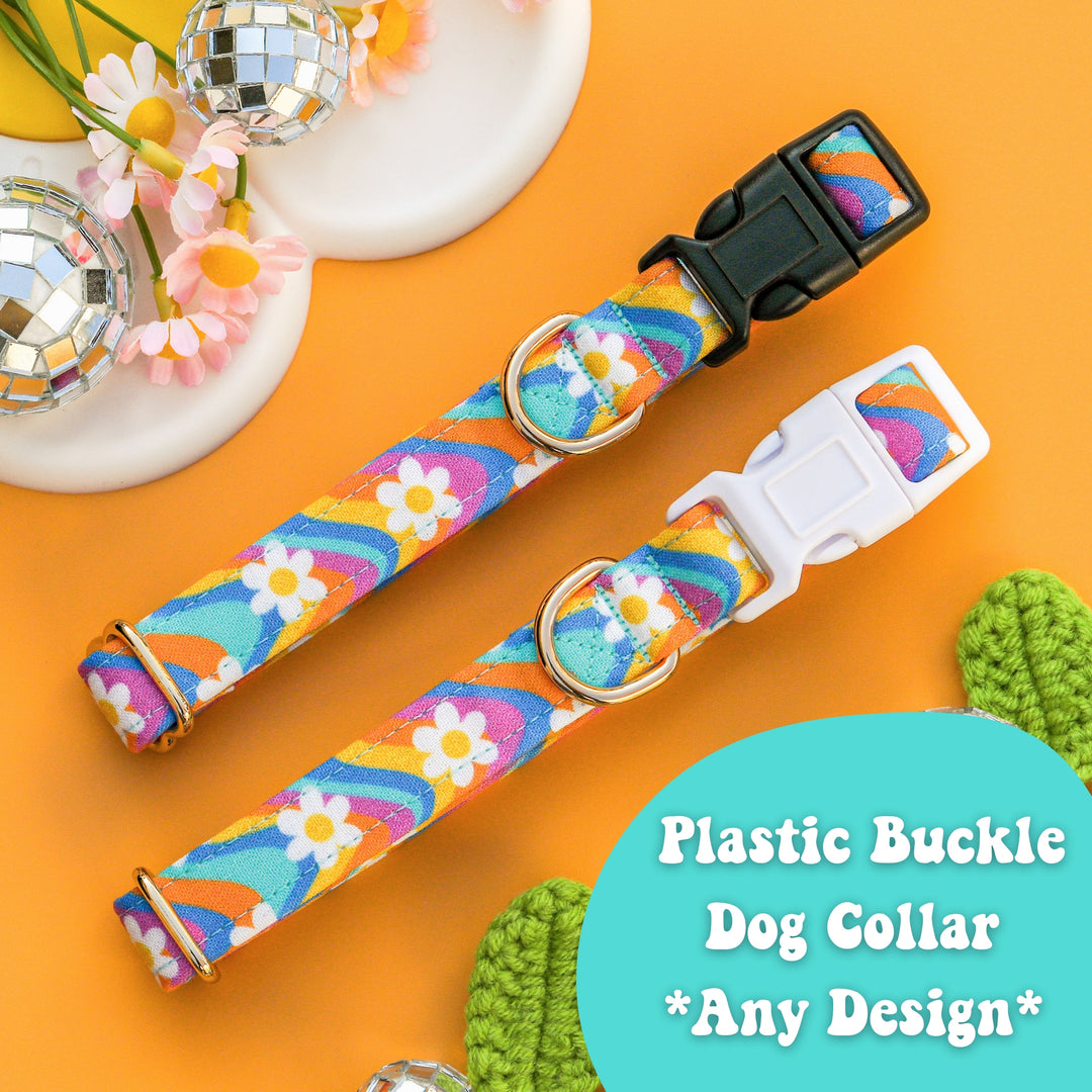 * Any Fabric Design - Plastic Buckle Dog Collar